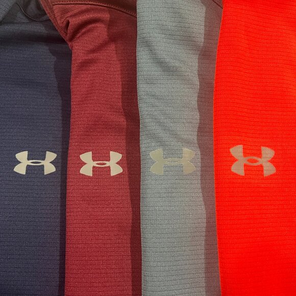 Under Armour Other - Under Armour Men's lot of 4 multicolored detailed HeatGear golf polo shirts L